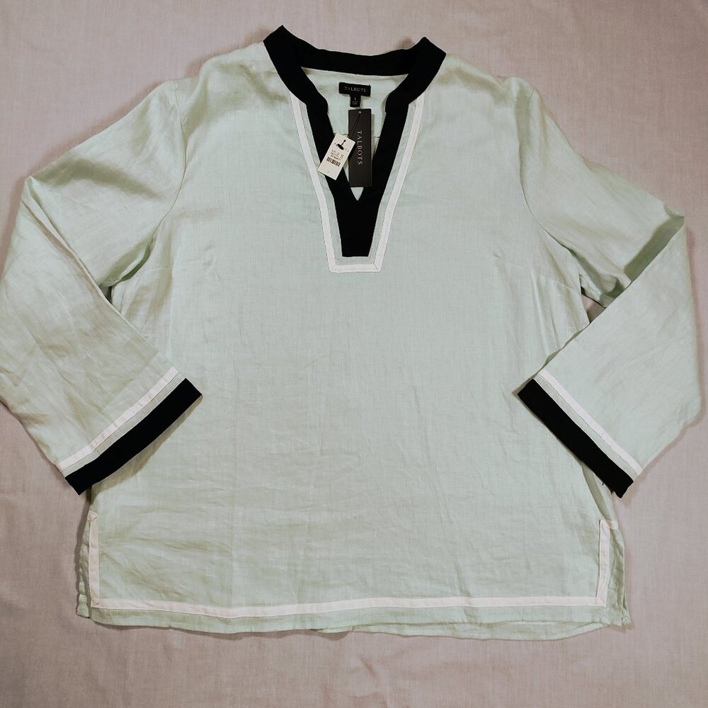 Talbots Linen Tunic Women's Large‎ Top NWT